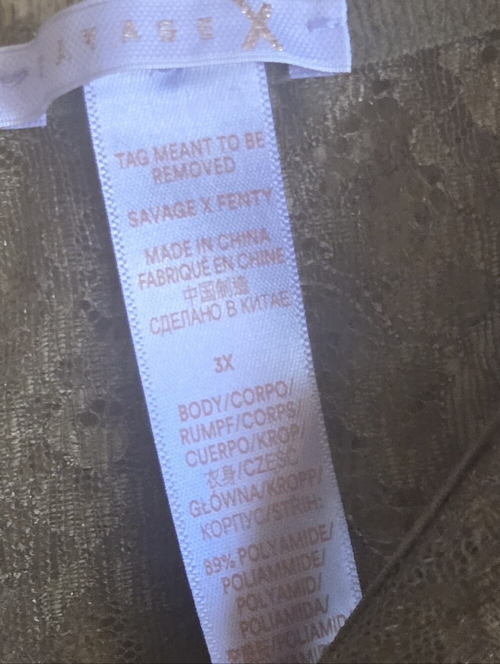 Savage X Fenty Chantilly Cascade Lace Slip Dress - Picture 4 of 6